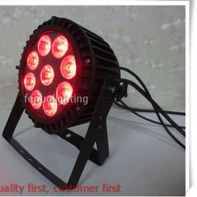 10pcs (free shipping) led par light 9x18w 6in1 rgbaw+uv DMX512 led par 64 stage dj studio effect light