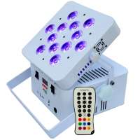 Flat Par Led 12pcs 10W 4in1 with Wireless W-DMX IR Remote Control Wedding Par Can